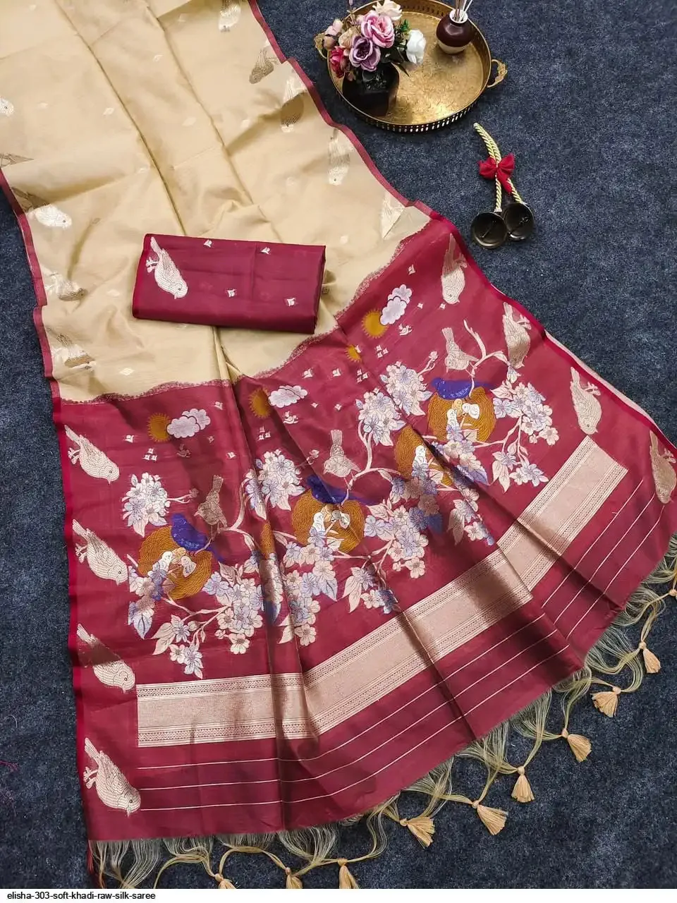 Soft Khadi Raw Silk Saree