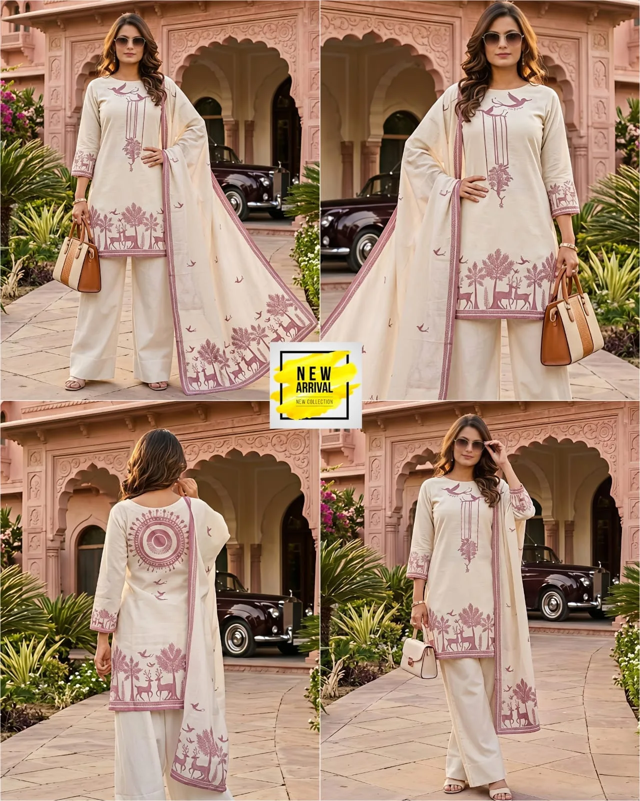 Exclusive Khadi Cotton Printed 3-Piece Set