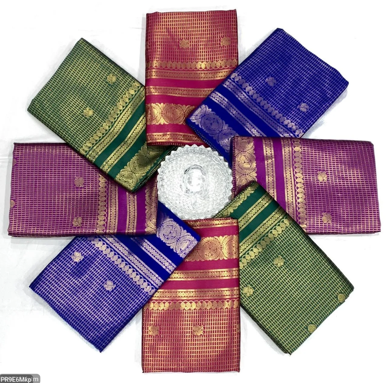 Pure Gold Zari Lichi Silk Saree