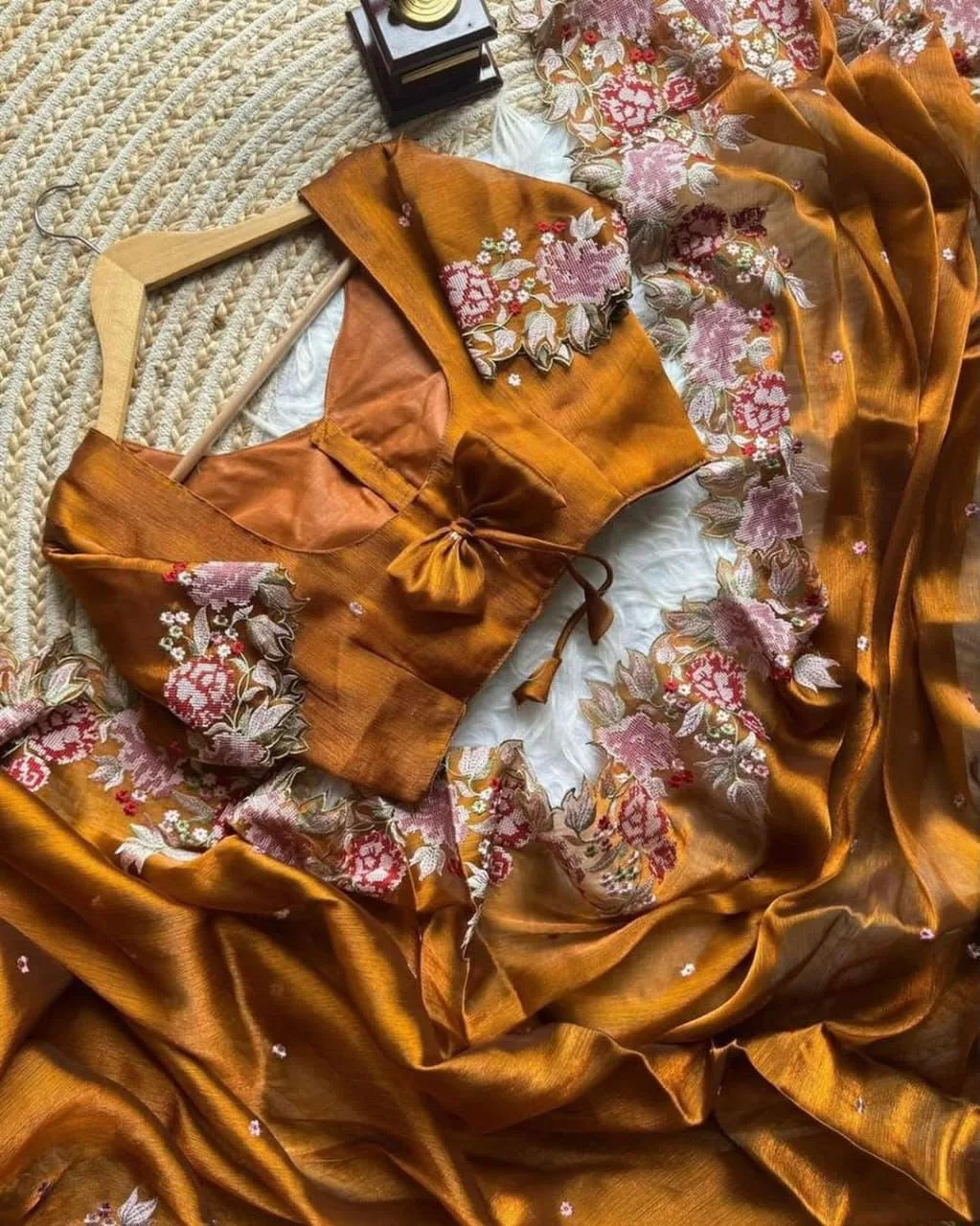 Rich Cut Work Embroidery Saree