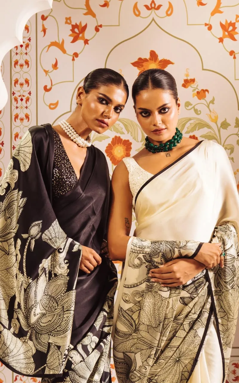 Elegant Silk Saree with Digital Print