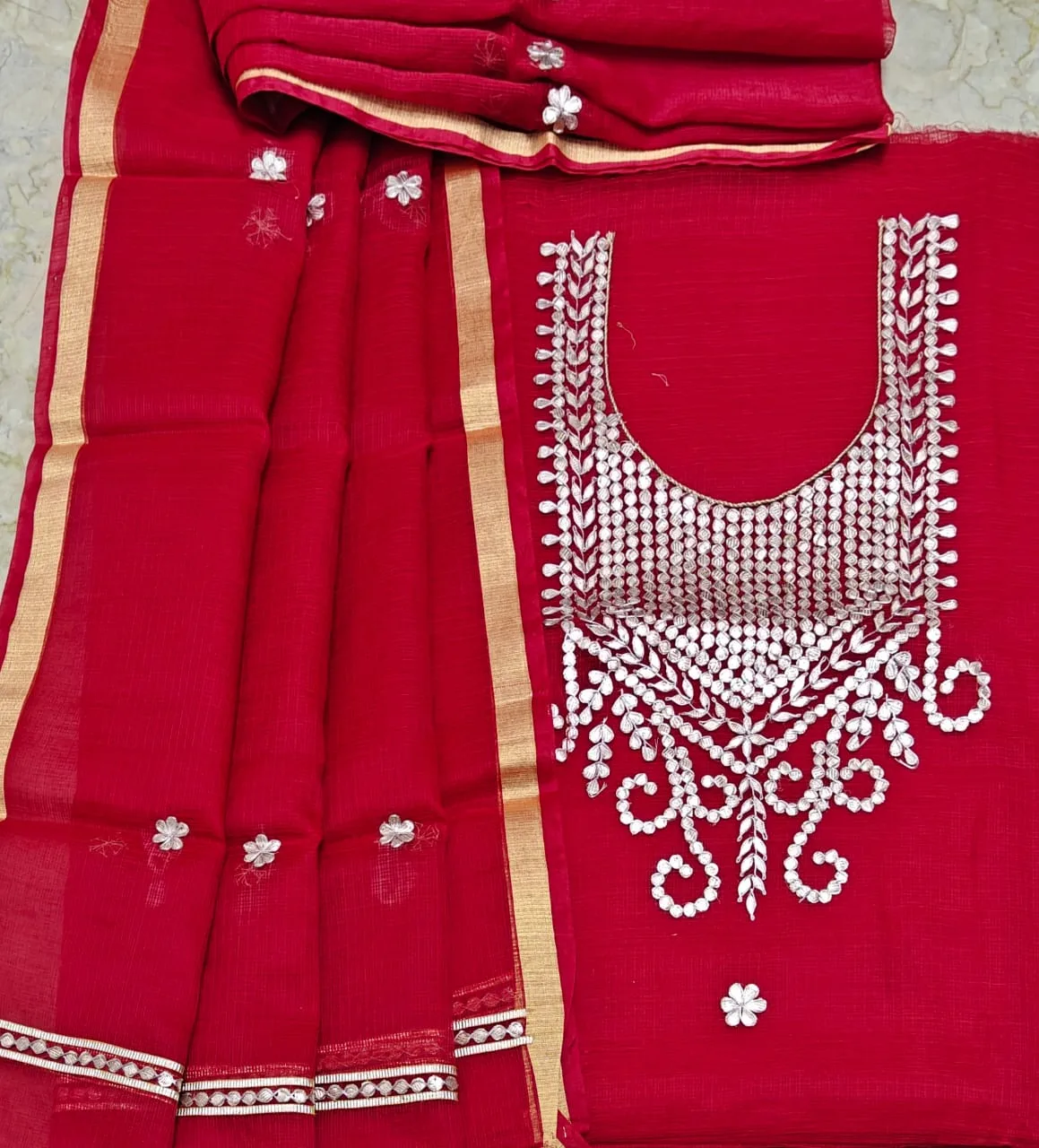 Kota Doriya Gota Work Dress Set