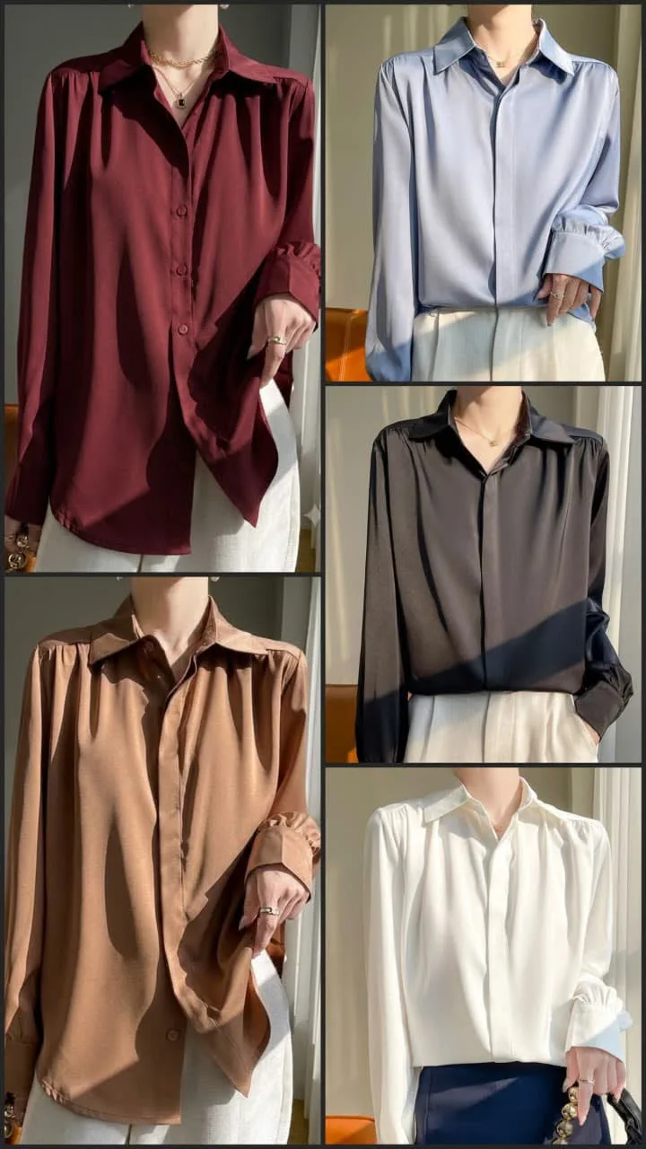 Premium Silk Satin Full Sleeve Shirt