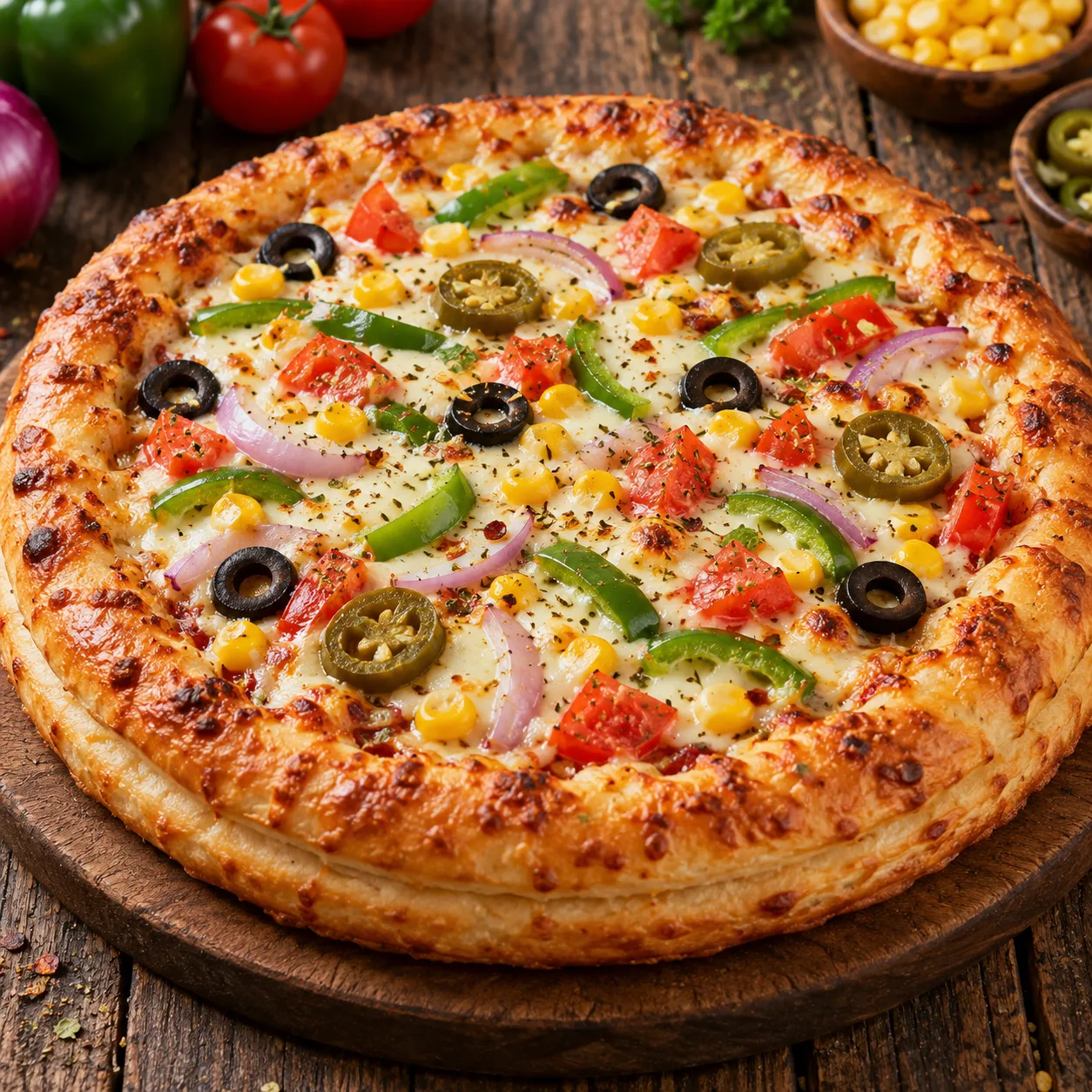 Double Crust Veg Pizza