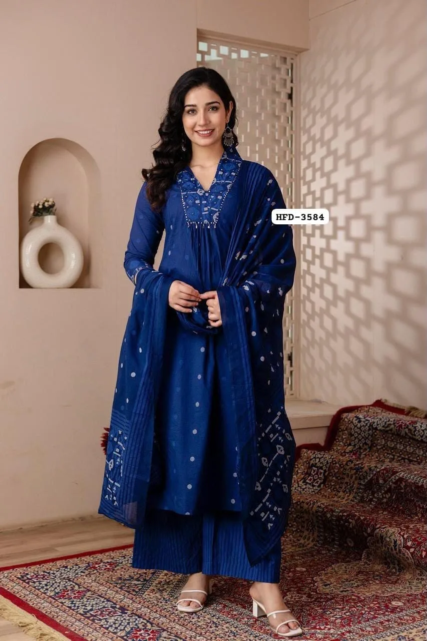 Elegant Printed Kurta Set with Dupatta