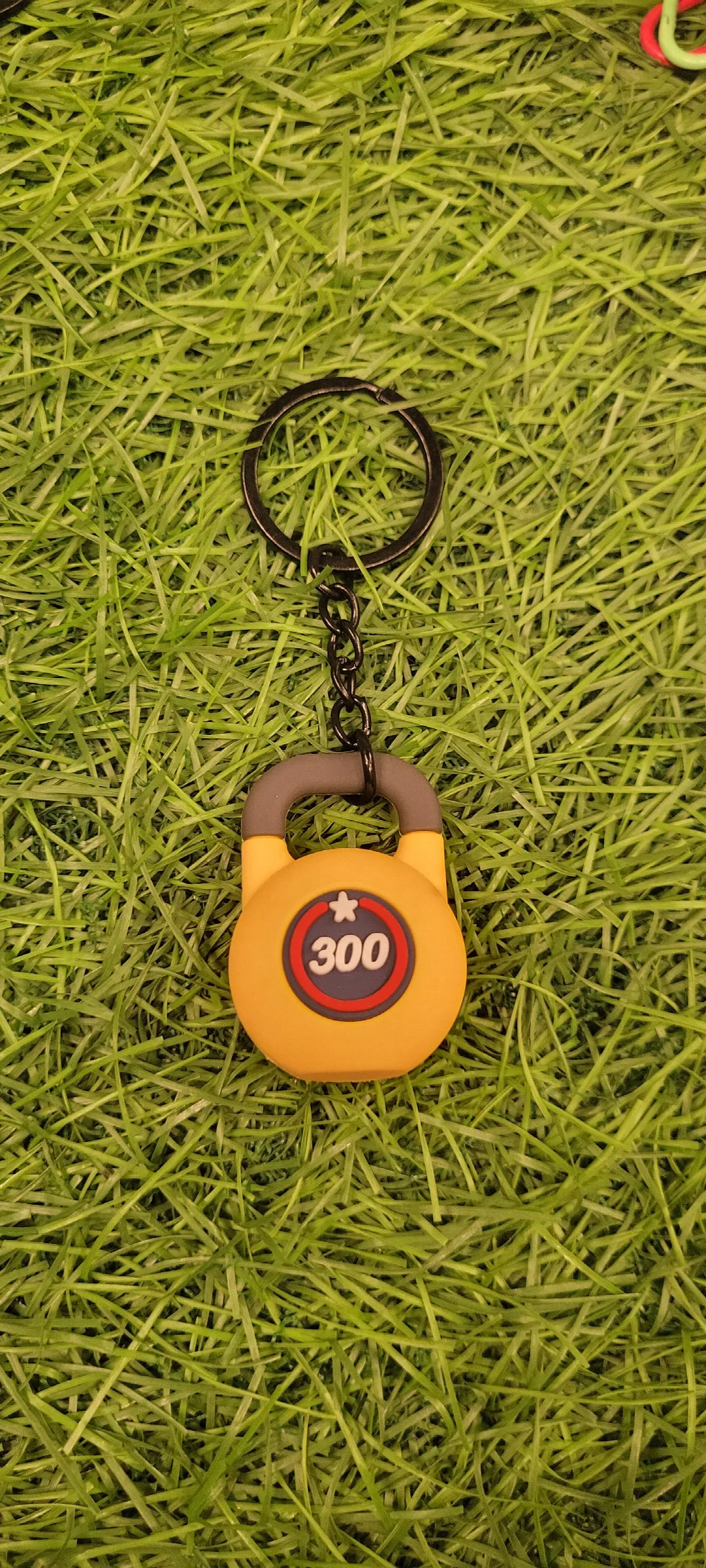 miniature kettlebell keychain