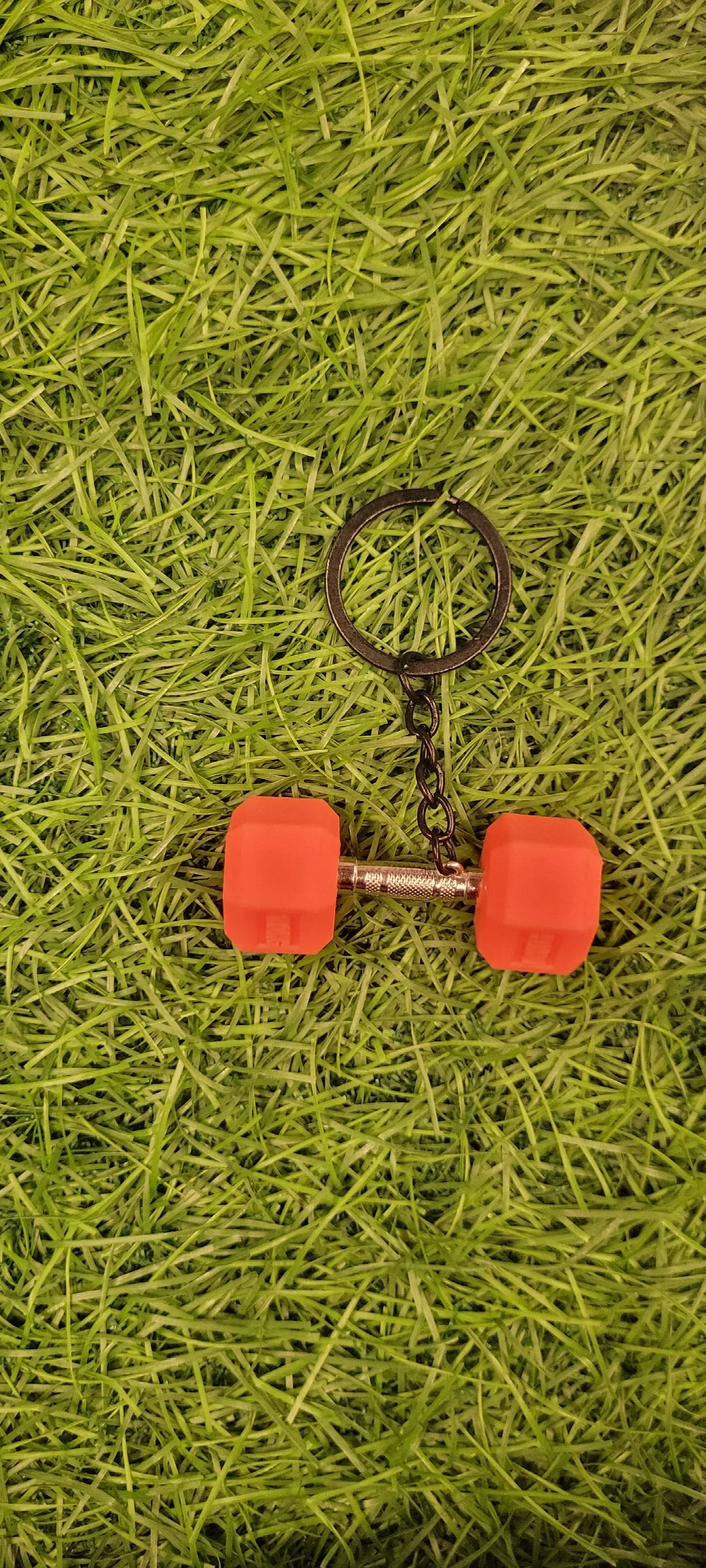 Dumbbell keychain