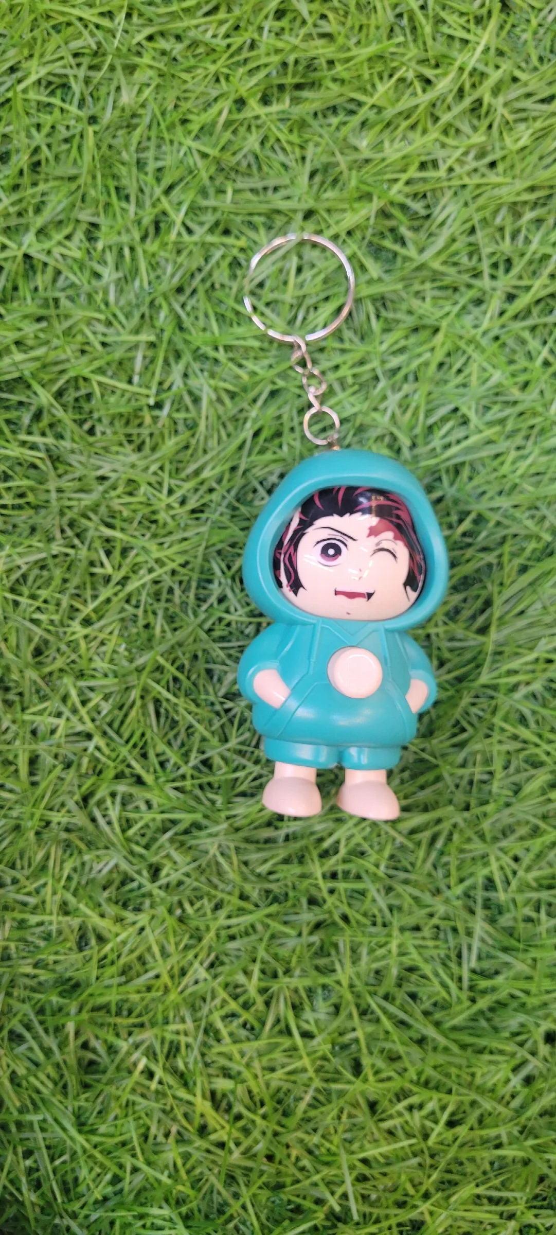 Demon Slayer Tanjiro Kamado Face-Changing Expression Keychain