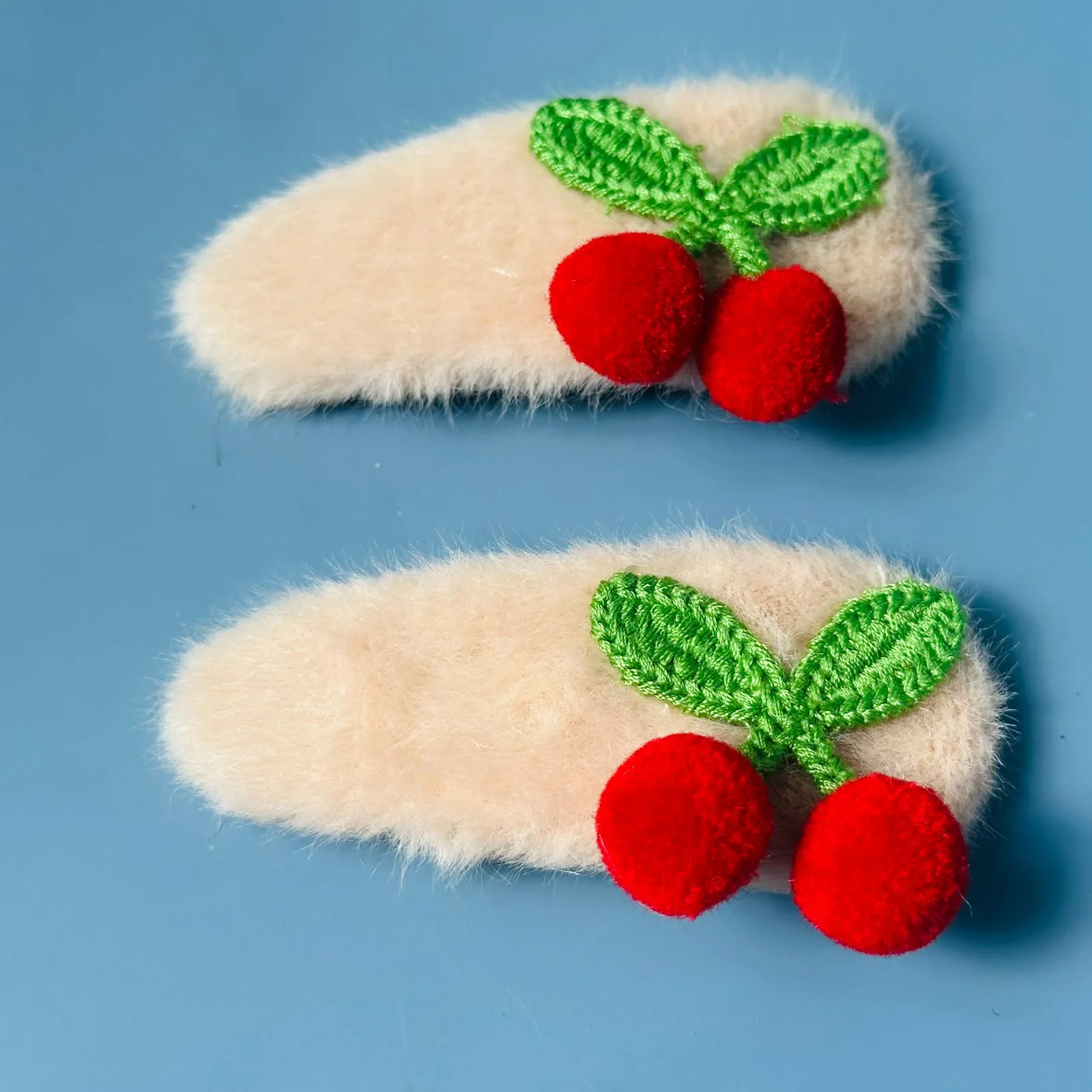 Cherry Fur Hairpins