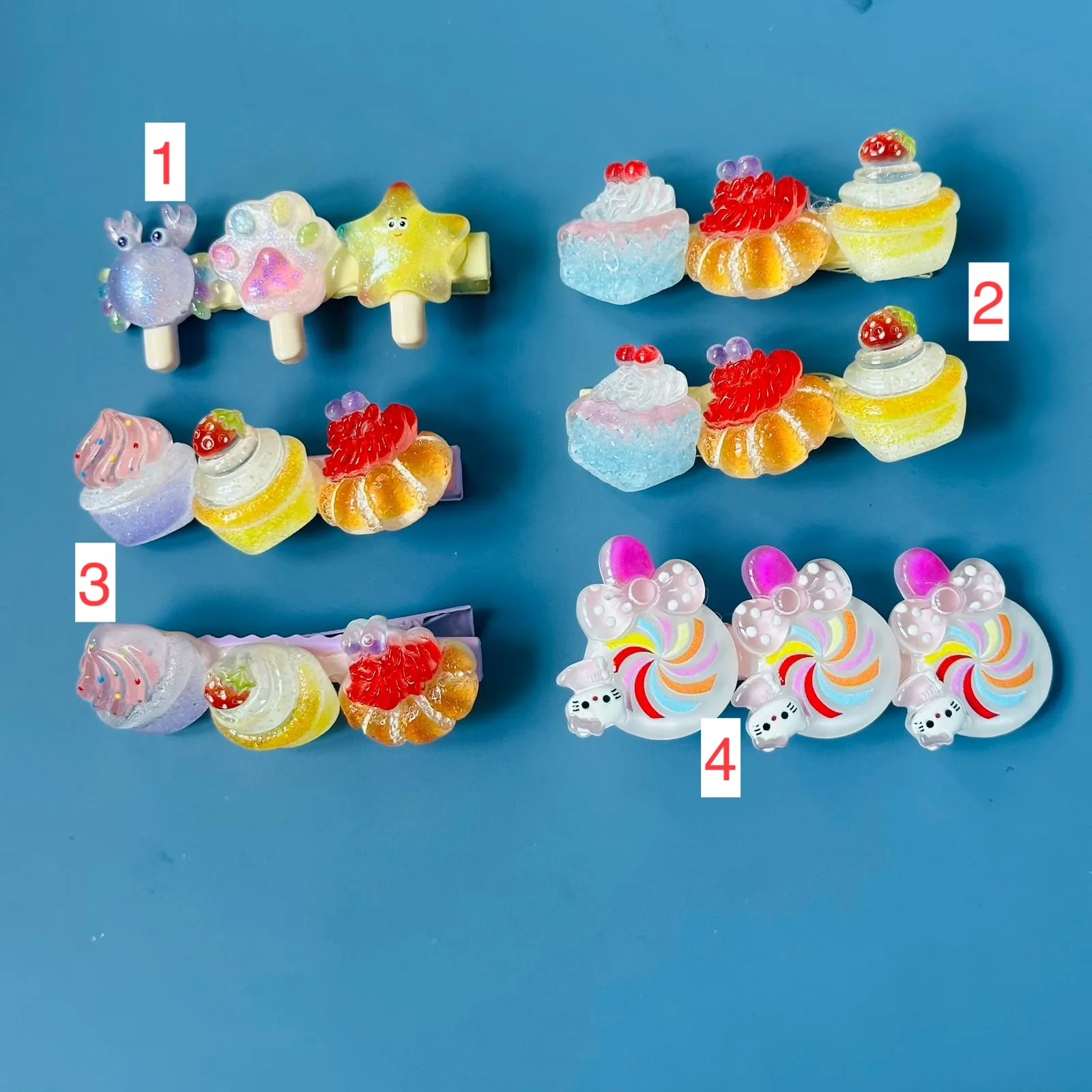 Candy And Cupcakes Hairpins