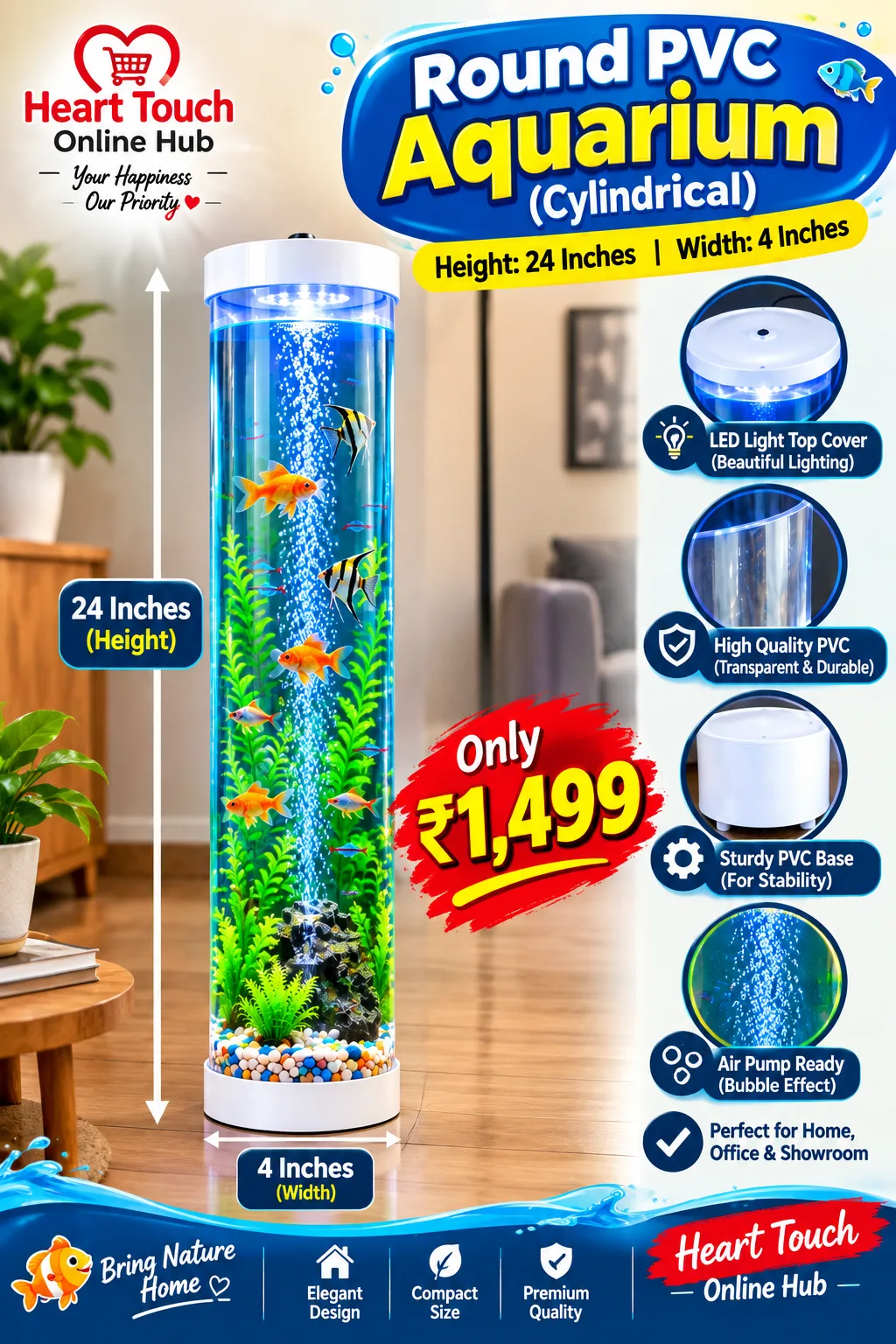 Fish aquarium 24"