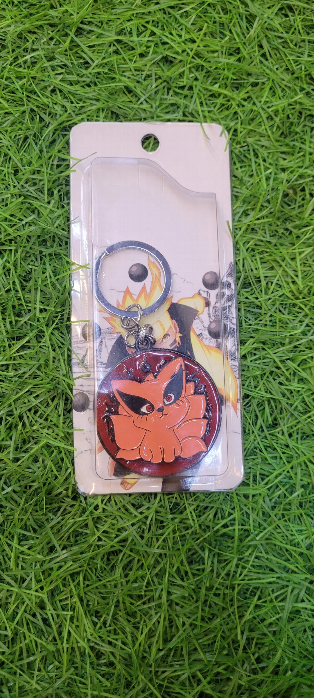 Naruto Kurama (Nine-Tails) rotating metal keychain