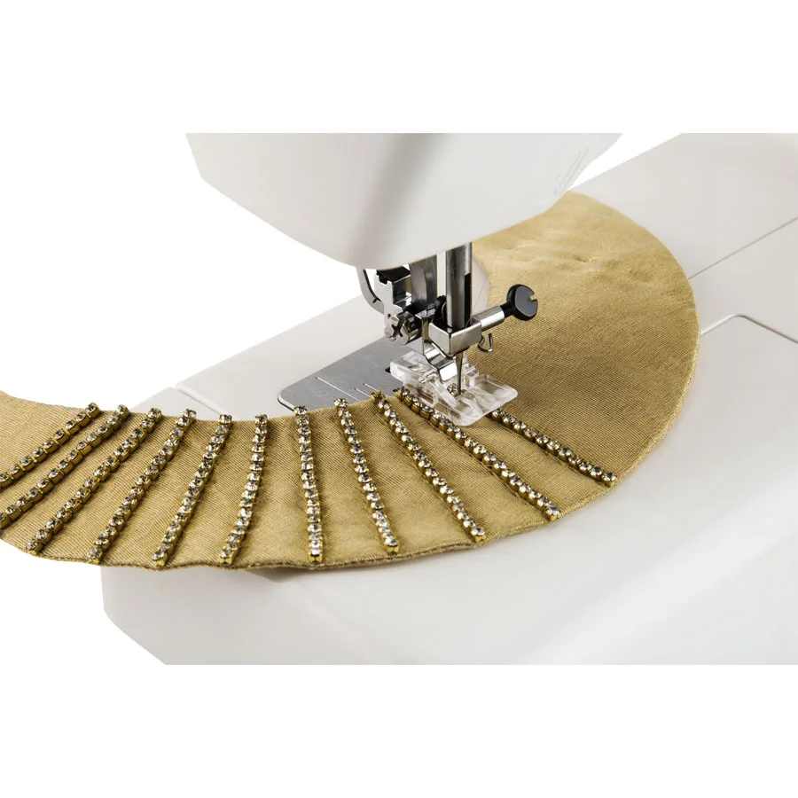 Beading foot for sewing machine