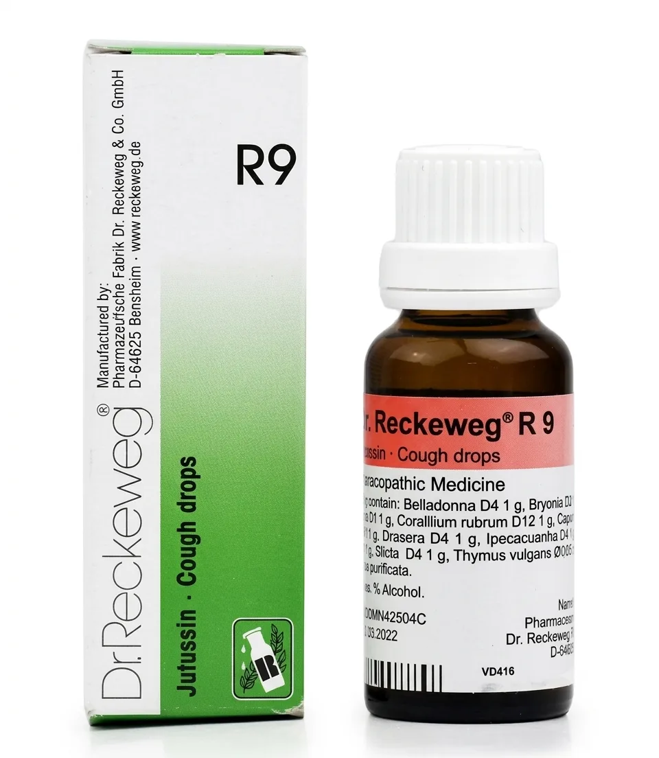 Dr. Reckeweg R9 Drops – Cough Drops (22 ml)