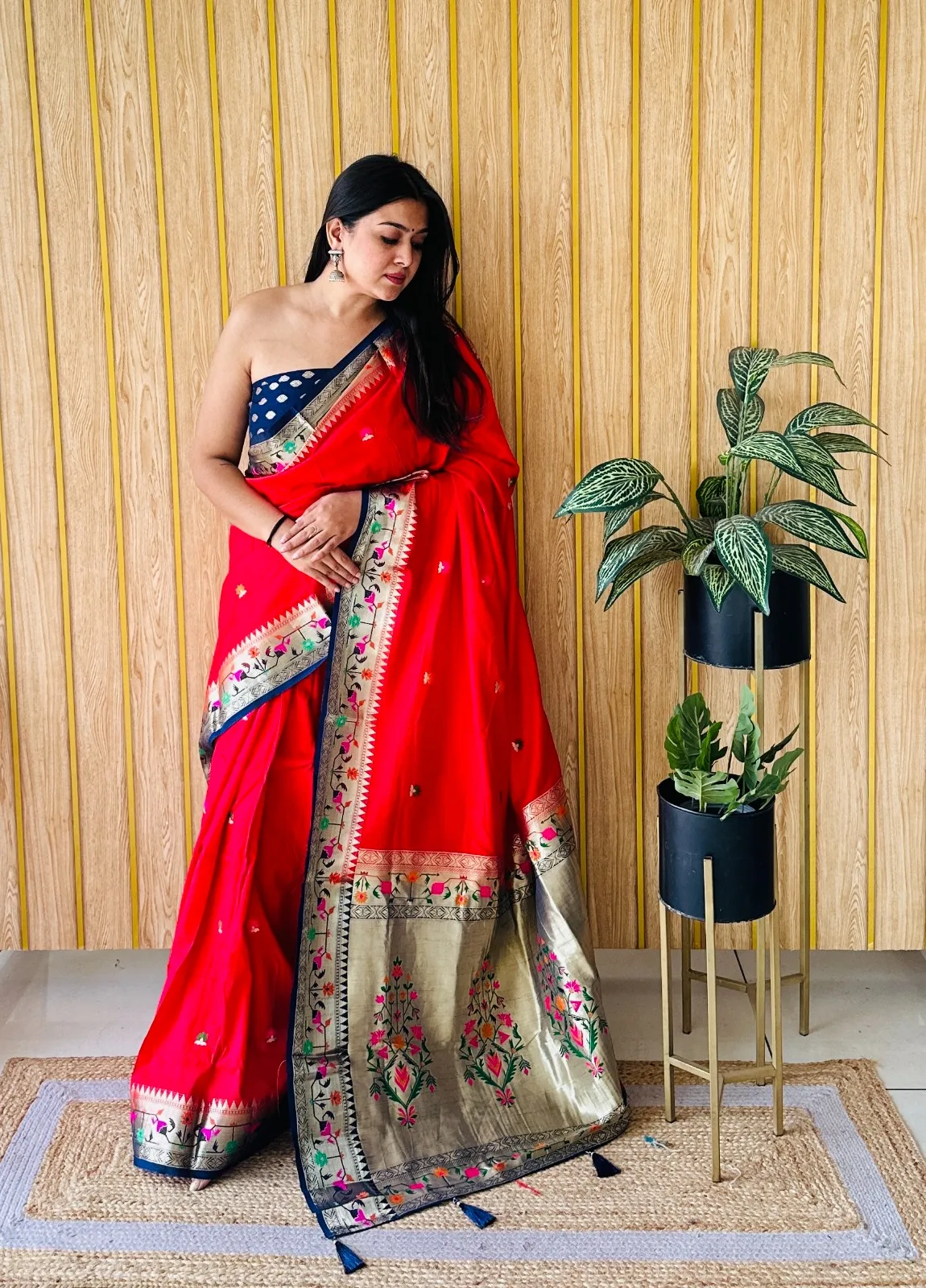 ❤️ Elegant Red Paithani Soft Silk Saree ❤️