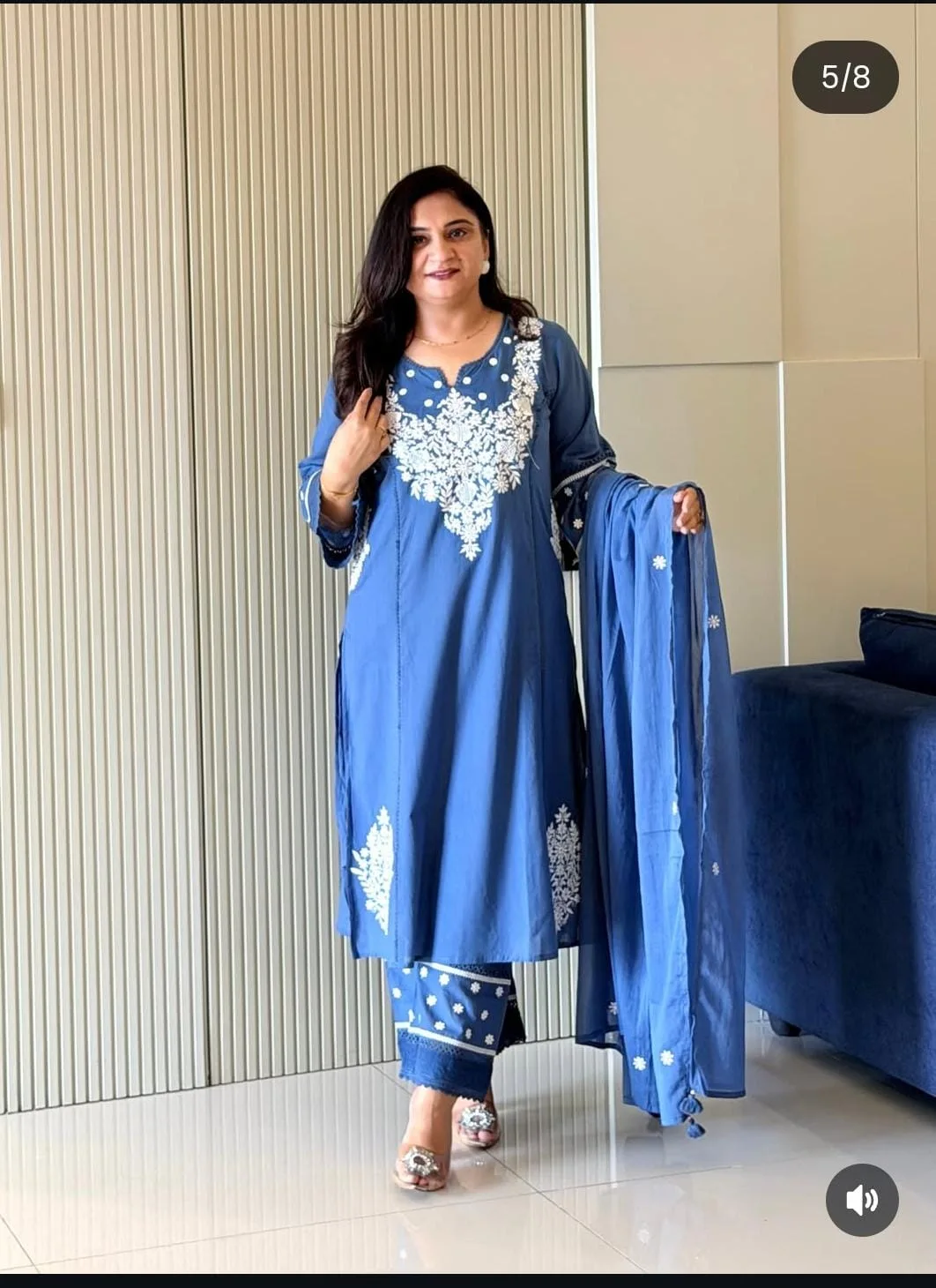 Premium 60s Cotton Jaipuri Embroidered 3-Piece Suit Set with Dupatta – Free Shipping