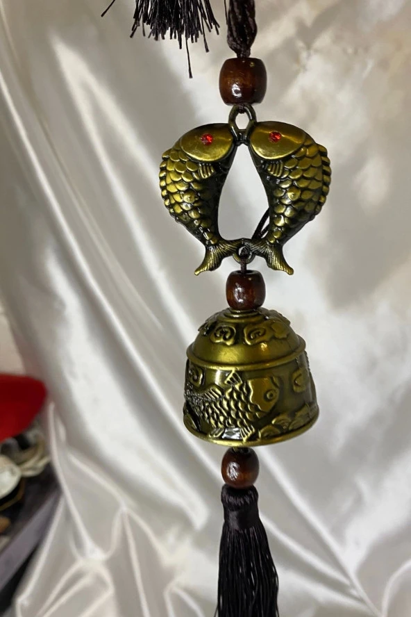 Feng Shui Chinese Double Carps Lucky Hanging Bell