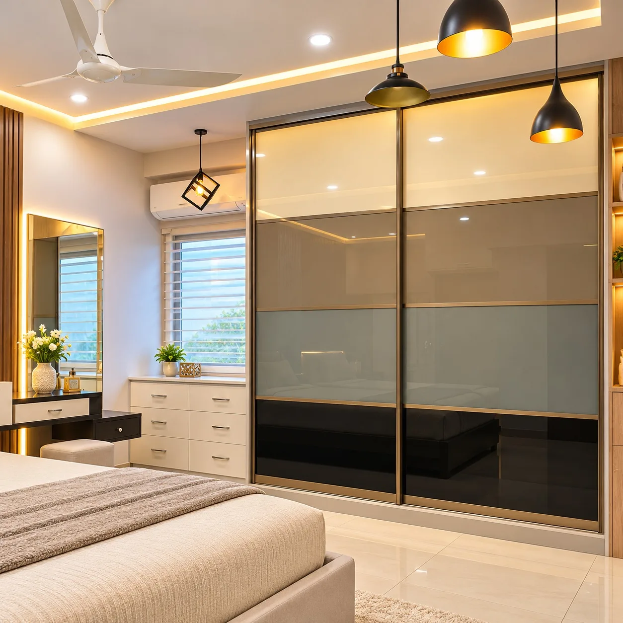 Lacquered Glass Wardrobe