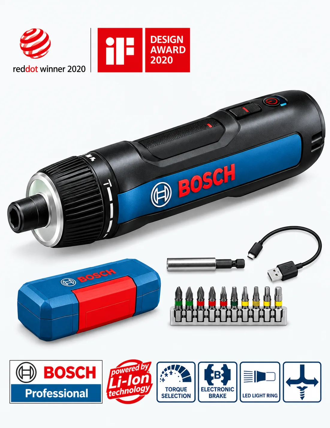 Bosch GO 3.0 Cordless Screwdriver Kit