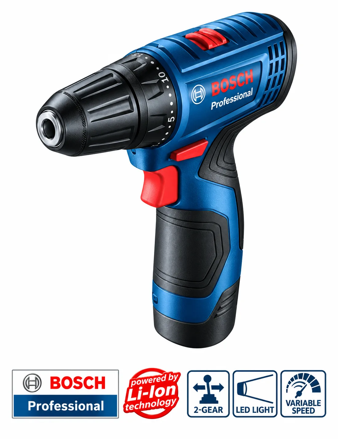 Bosch GSR 120 Professional 12V Cordless Drill Driver with 2.0Ah Battery