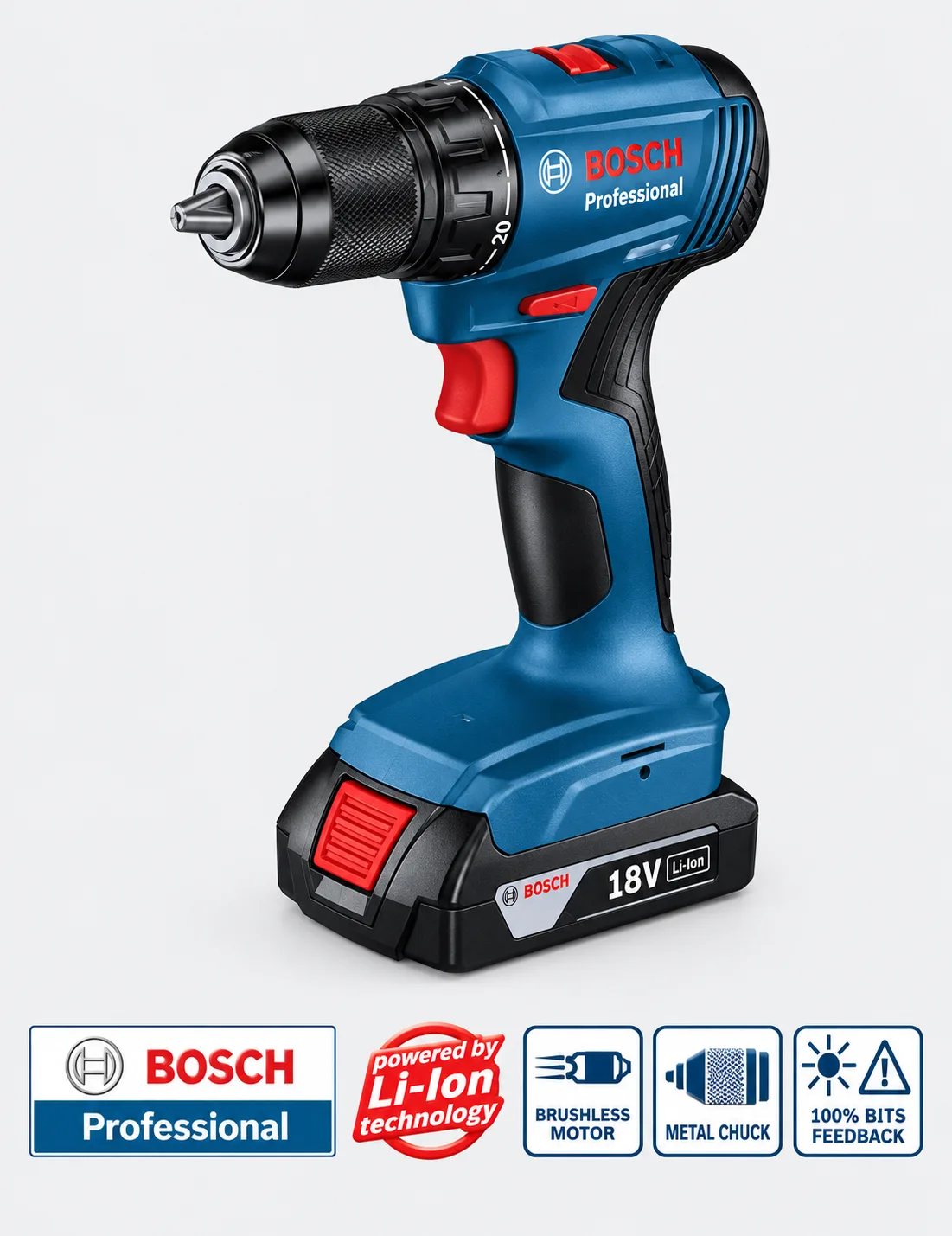 Bosch GSR 185-LI Professional 18V Cordless Drill Driver Kit