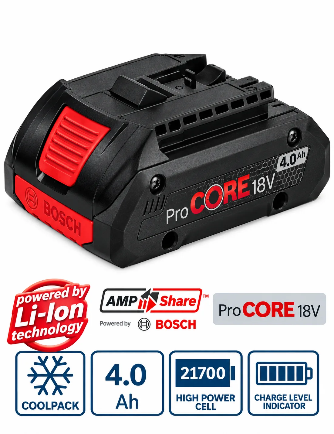 Bosch ProCORE 18V 4.0Ah Professional Lithium-Ion Battery