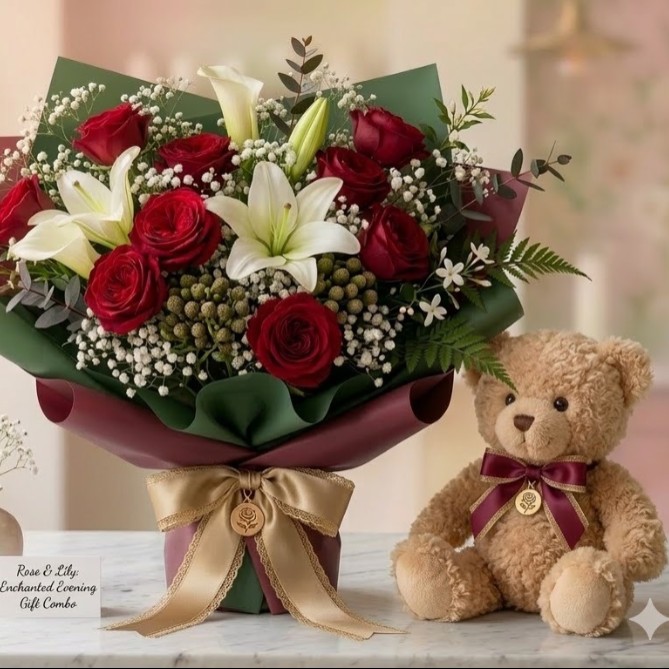 Flowers & Teddy Bear