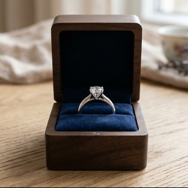 Silver Solitaire Ring