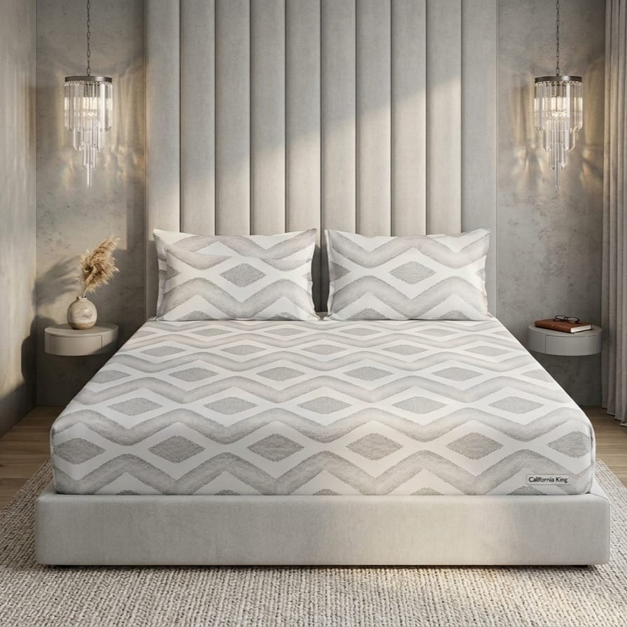 Royal Grey Premium King Bedsheet