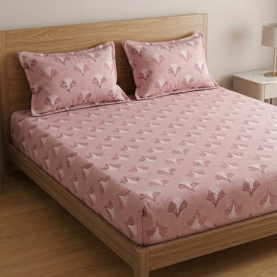 Rose Petal Premium King Bedsheet