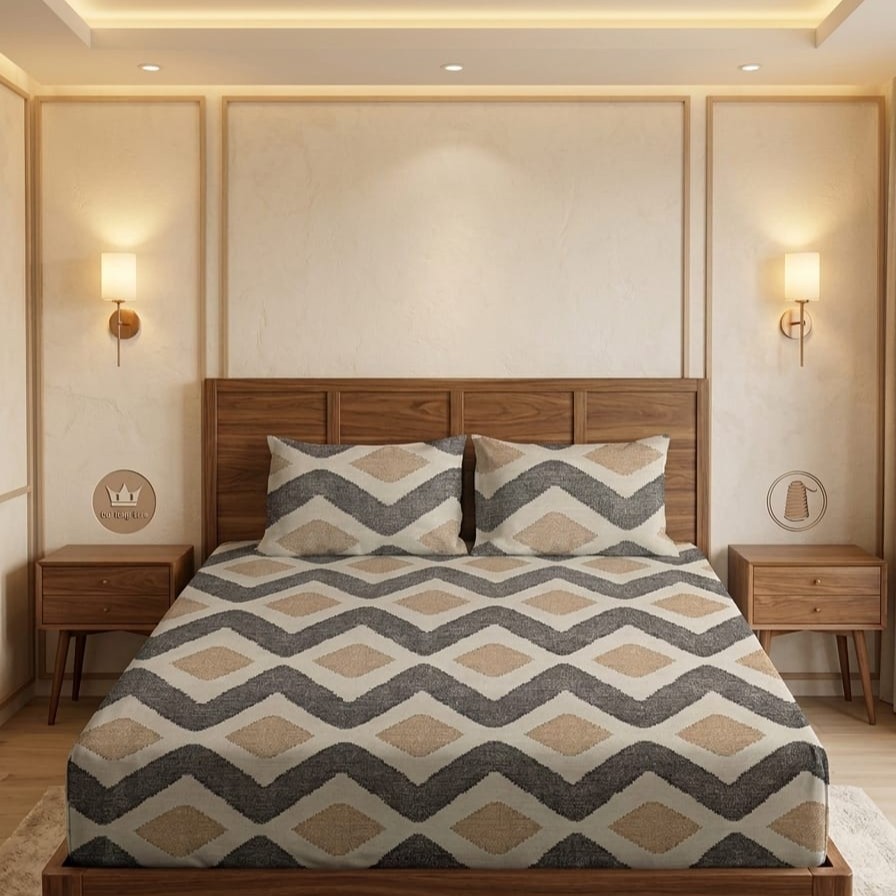 Modern Diamond Premium King Bedsheet