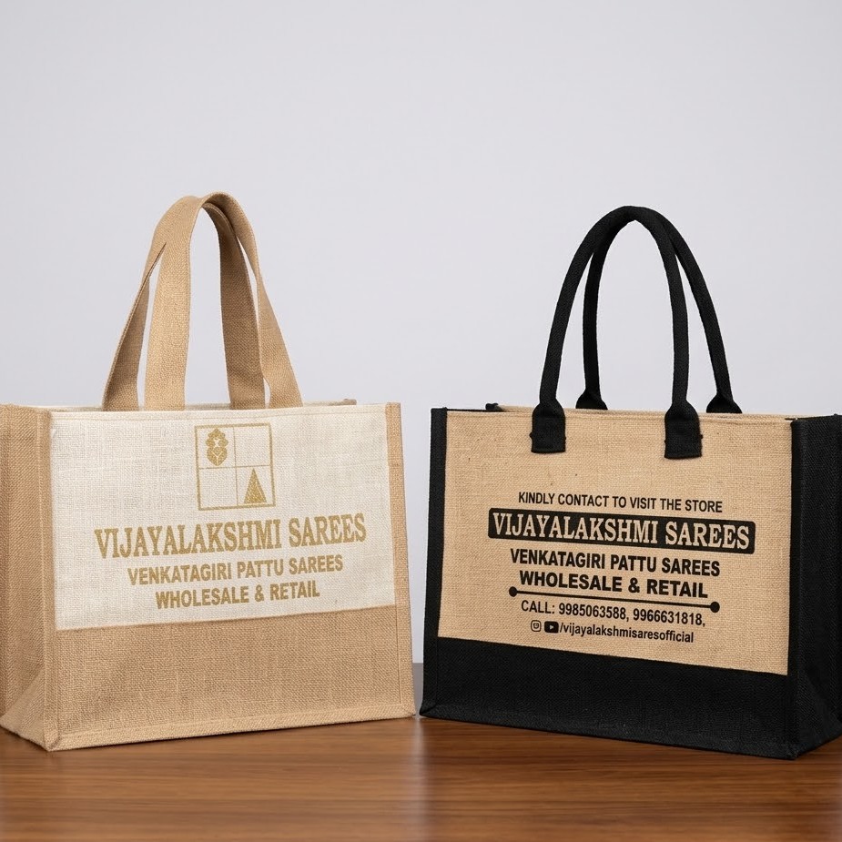 Customized Printed Jute Promotional Shopping Bag