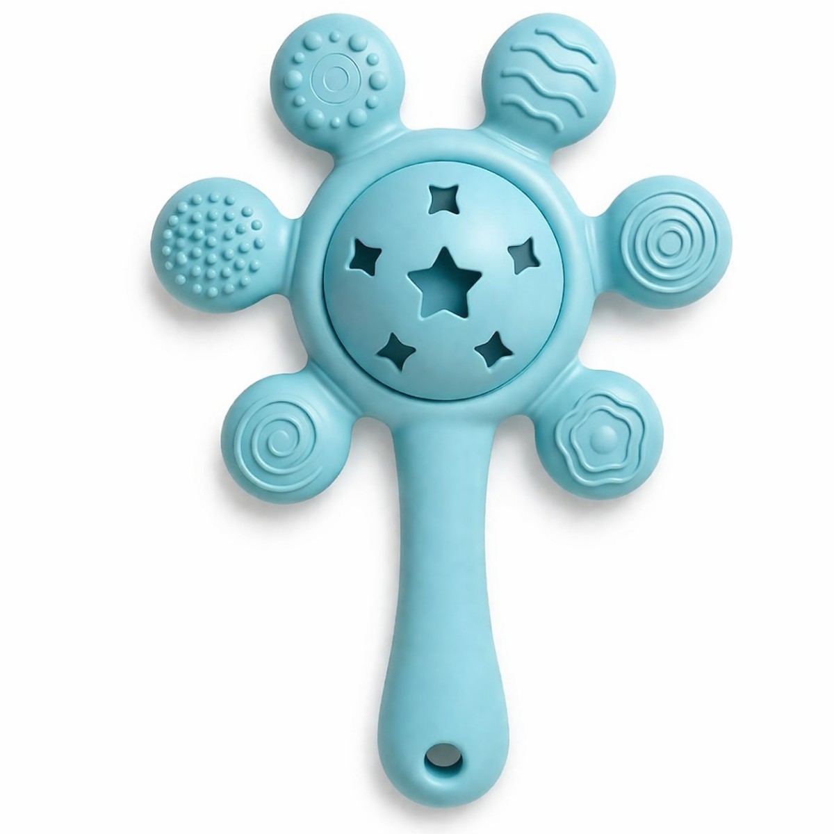 Baby Silicone Teether Rattle Toy