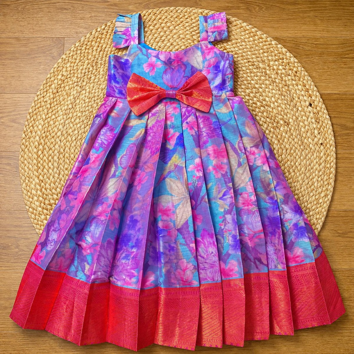 Princess Floral Pleated Dress