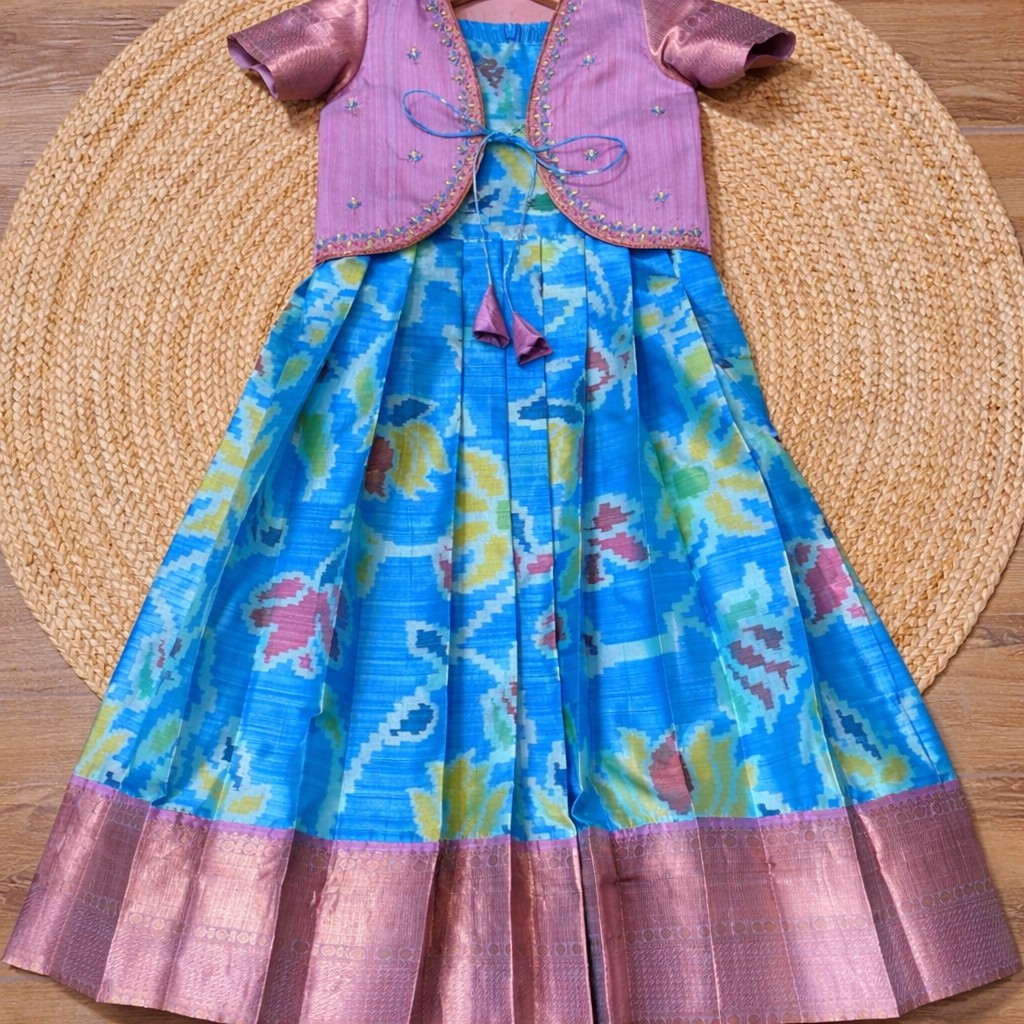Blue Blossom Ethnic Party Dress