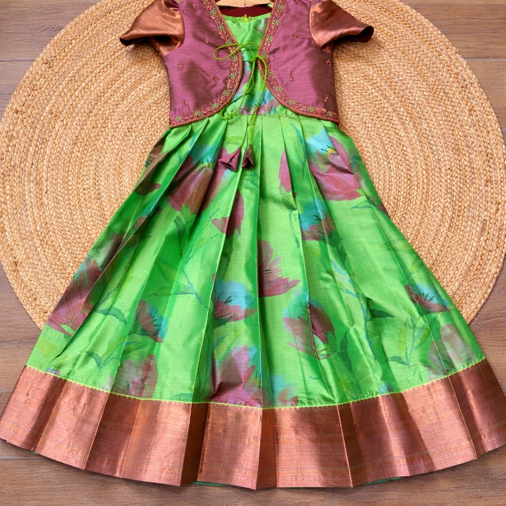 Emerald Petal Princess Dress