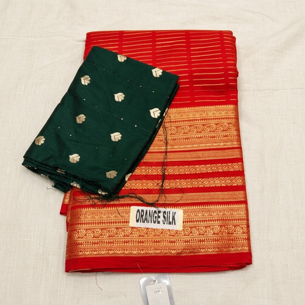 Orange Silk Saree