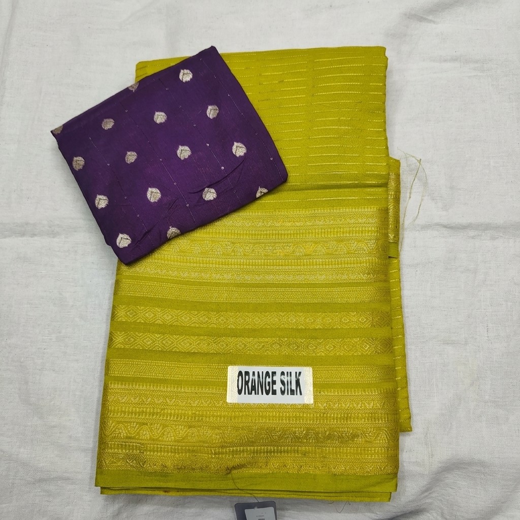 Orange Silk Saree