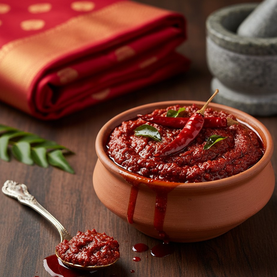 Pandumirchi Pachadi – Red Chilli Pickle
