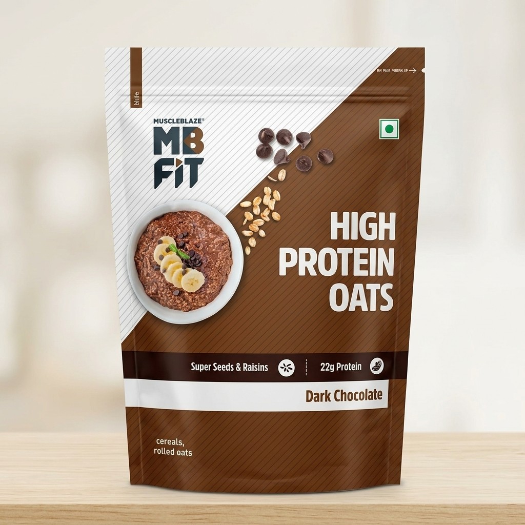 MuscleBlaze MB Fit High Protein Oats (Dark Chocolate)