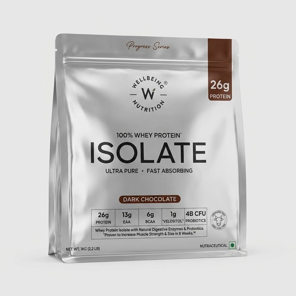 Wellbeing Nutrition 100% Whey Protein Isolate (Dark Chocolate)
