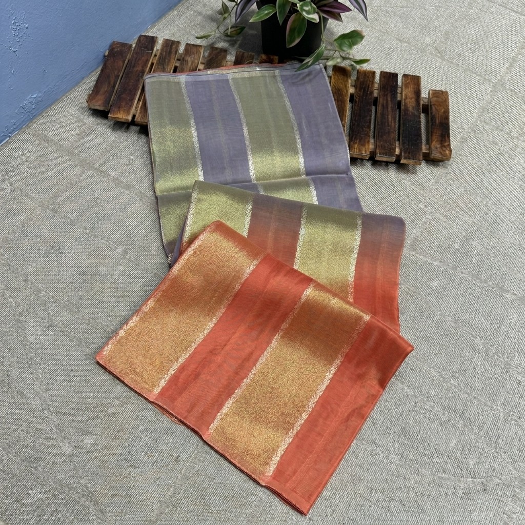 Elegant 2D Pure Mashru Satin Saree – Soft Fabric with Grandeur Pallu