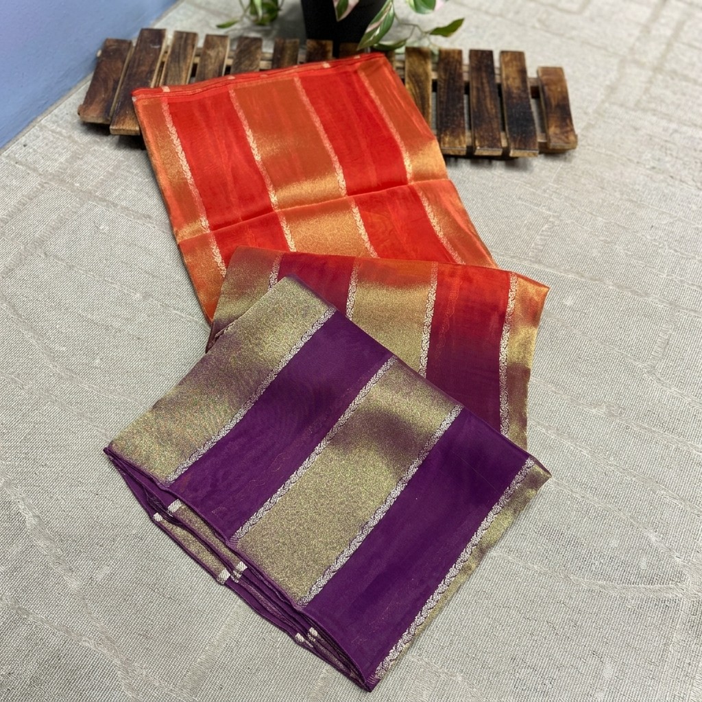 Vibrant 2D Pure Mashru Satin Saree