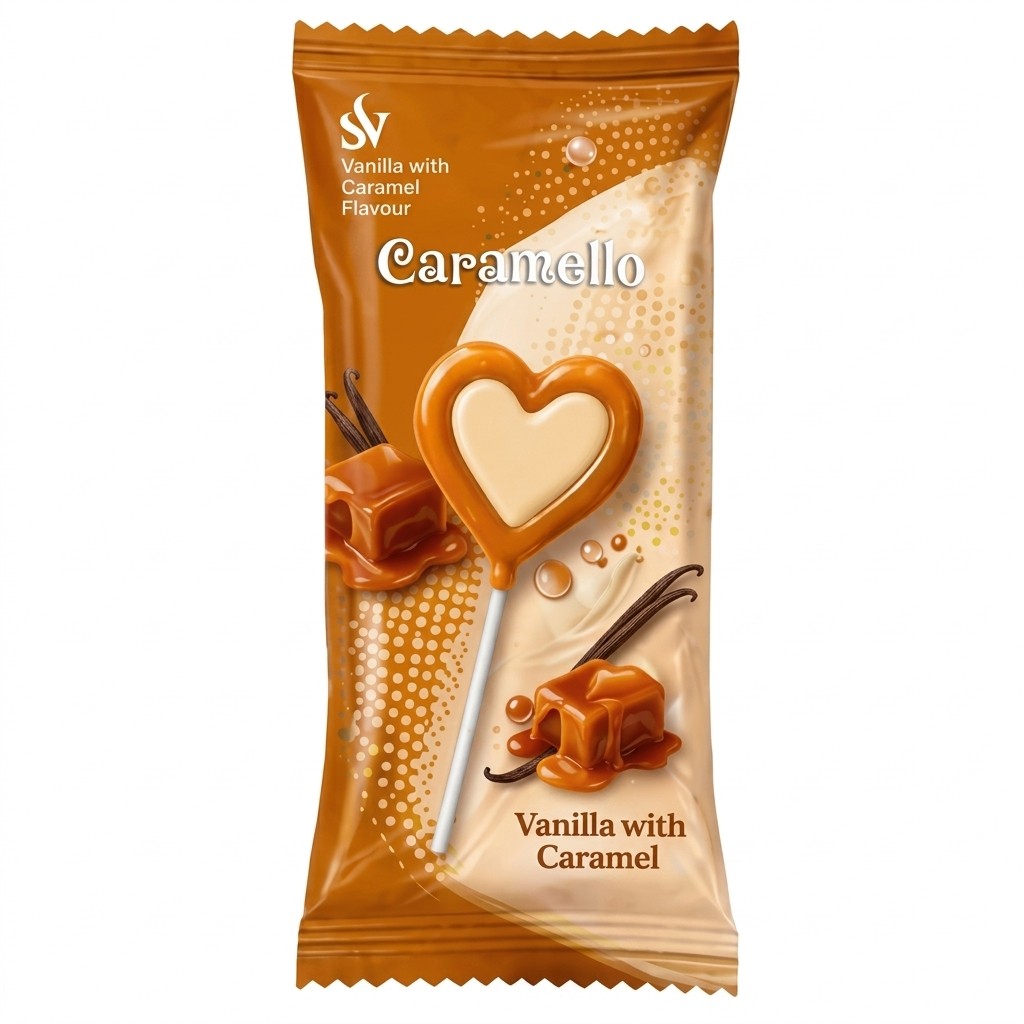 Caramello Vanilla with Caramel Lollipop
