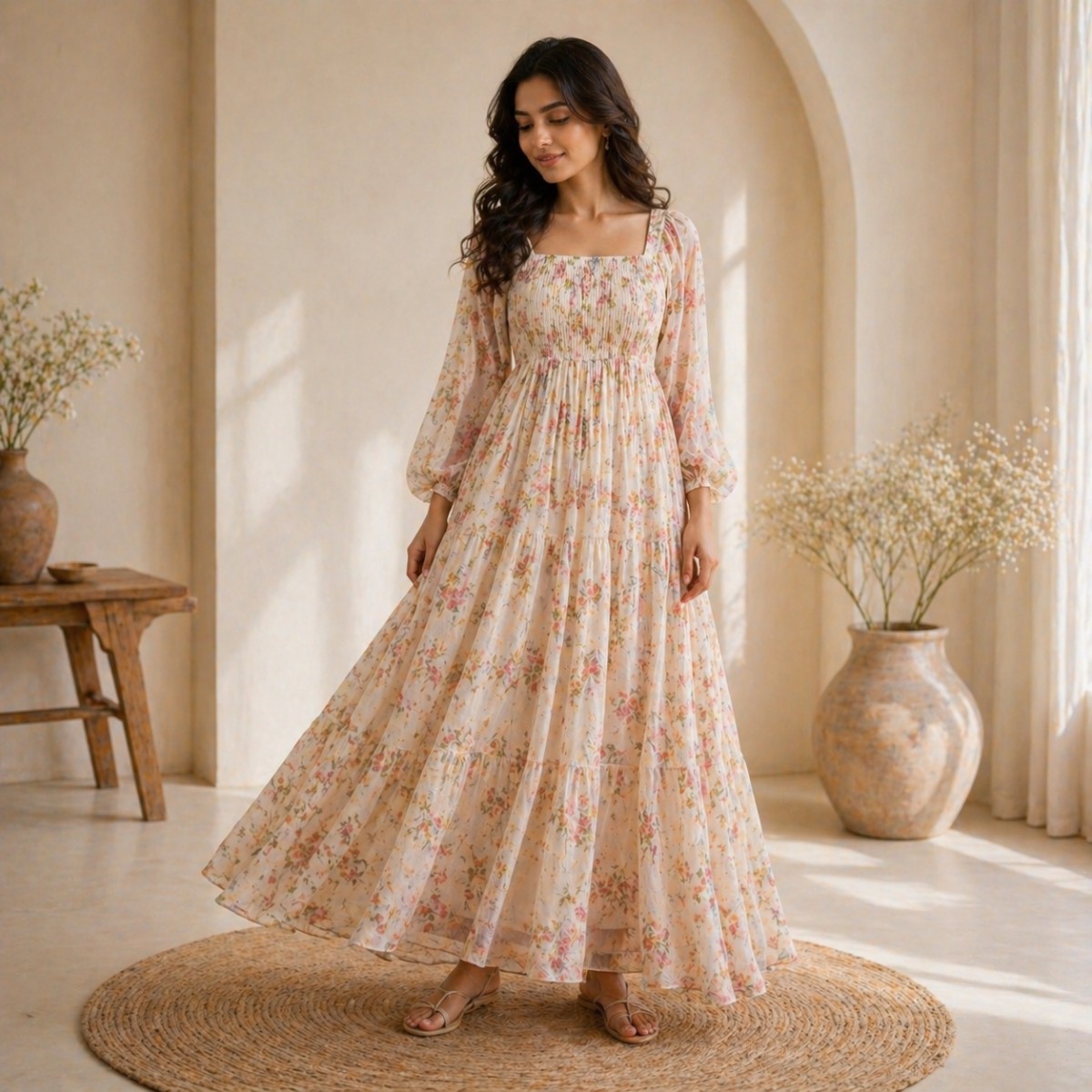 Blossom Breeze Maxi Gown