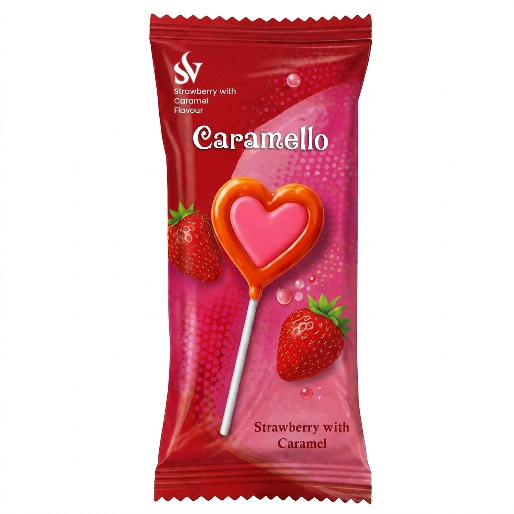 Caramello Strawberry with Caramel Lollipop