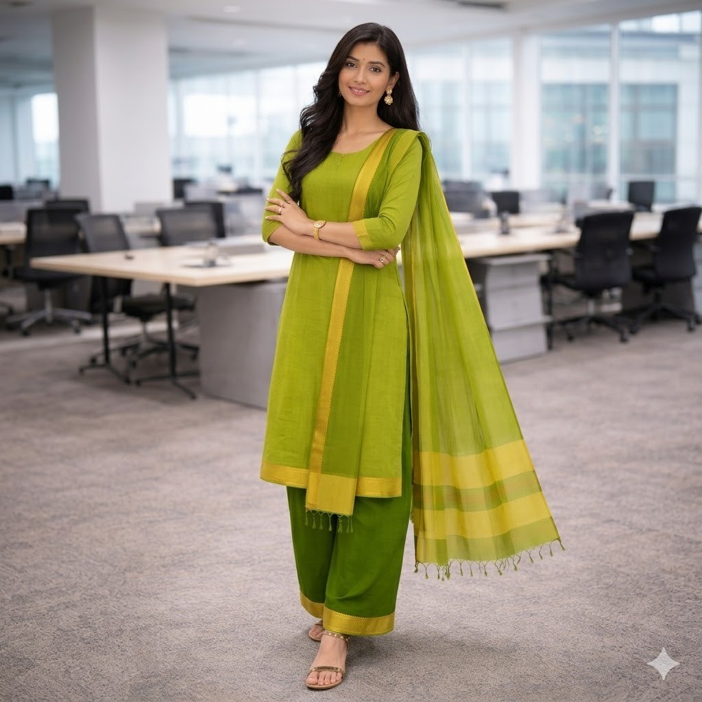 Mangalagiri cotton unstitched  3 pc suit MHD90
