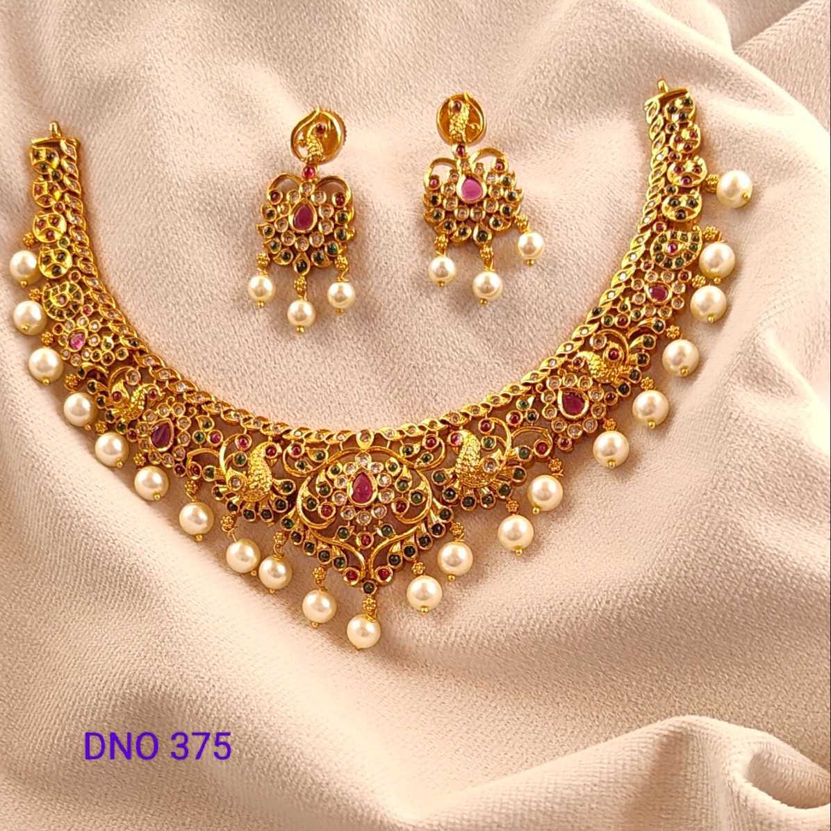 Royal Peacock Kundan Necklace Set