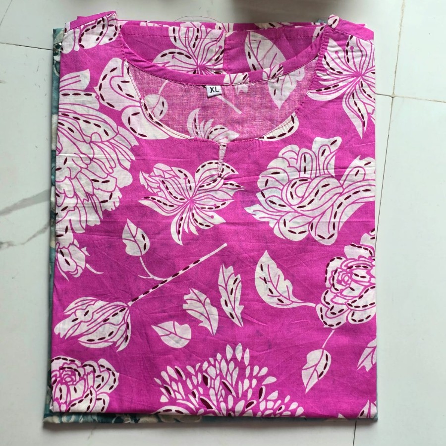 Rose Bloom Pink Short Kurta