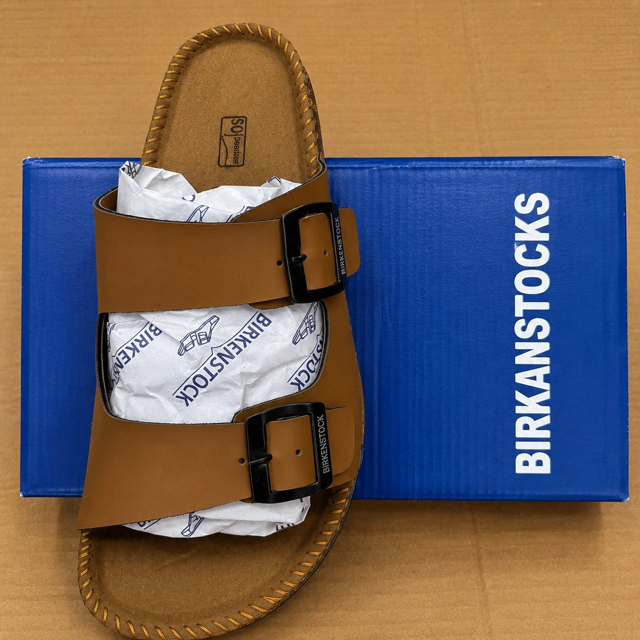 Brown Double Buckle Comfort Sandals